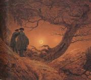 Caspar David Friedrich Two Men Contemplating the Moon (mk10) Spain oil painting artist